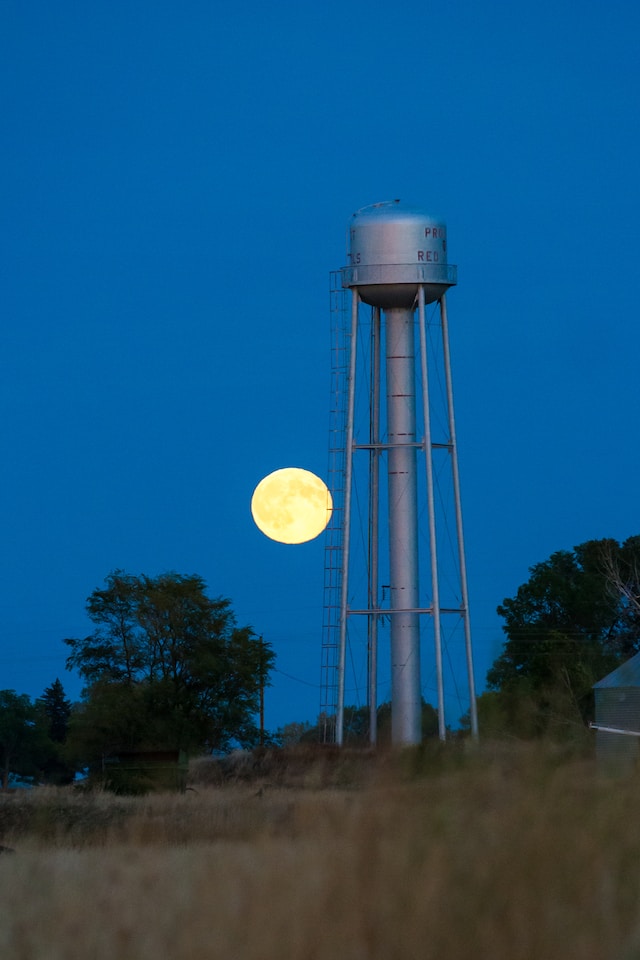 photo of a water tower